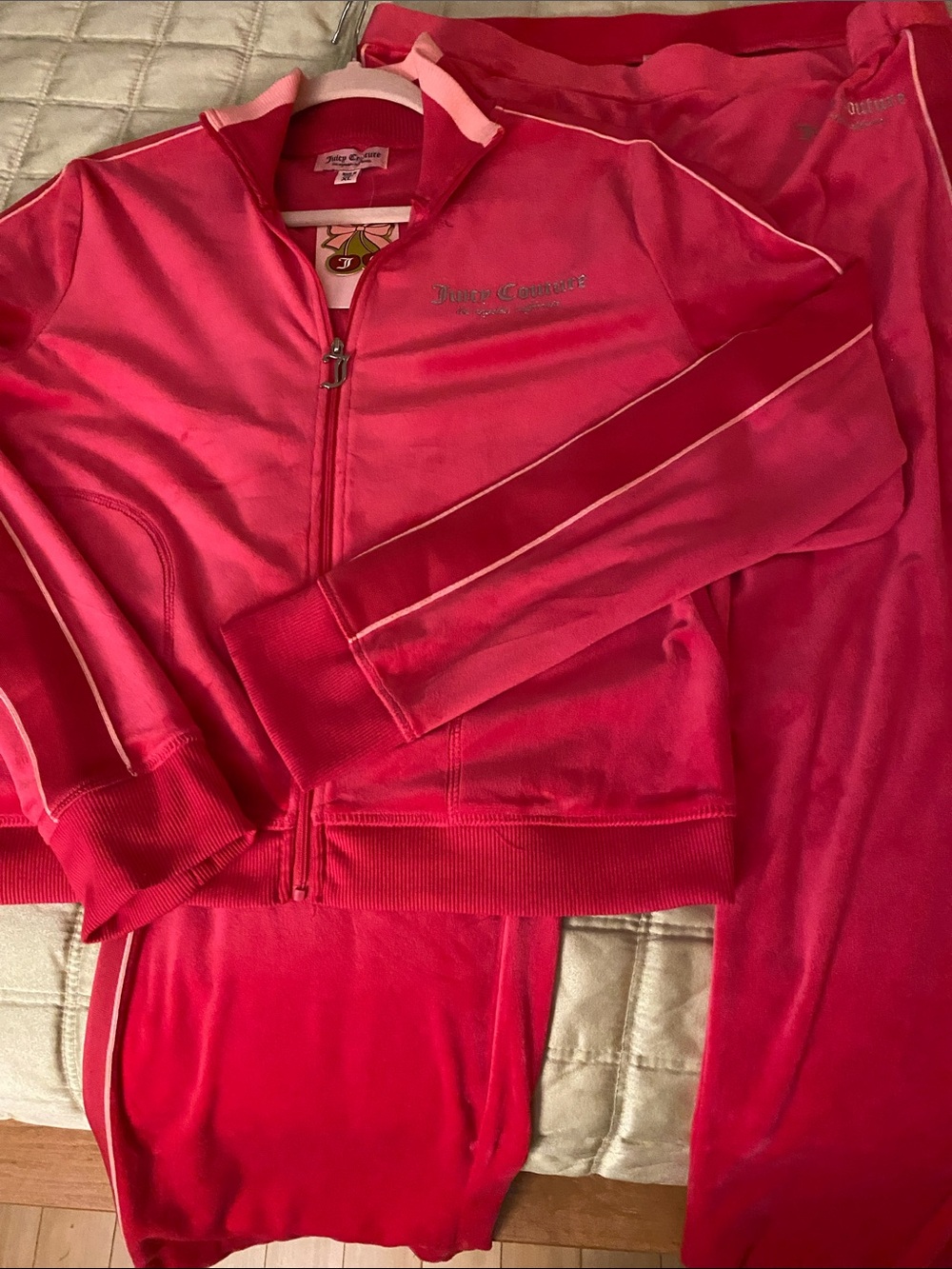 Juicy Couture Hot Pink Velour Track Jacket & Pants